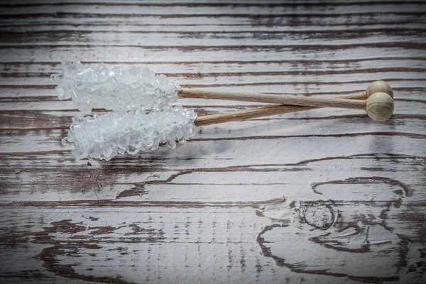 Şeker vintage ahşap tahta sopa — Stok fotoğraf