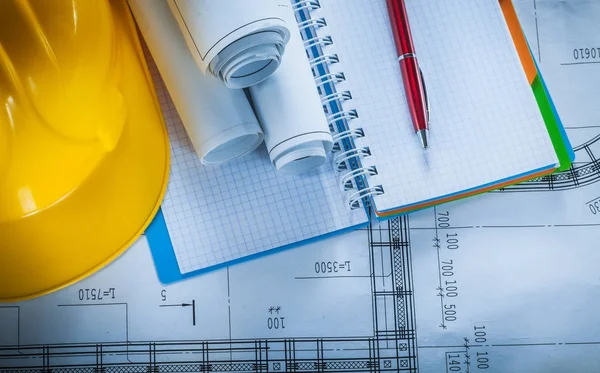 Emanet baret defter kalem planları inşaat kontrol 