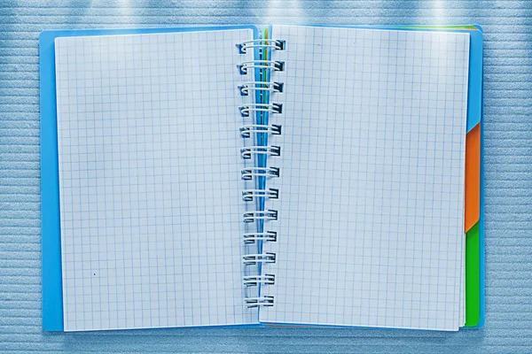 Blank spiral notepad top view — Stock Photo, Image