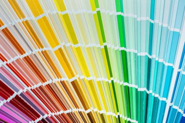 Renk renk örneği fan ahşap tahta Üstten Görünüm