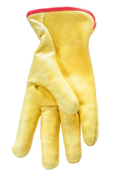 Кожаная защитная перчатка изолирована на белом — стоковое фото