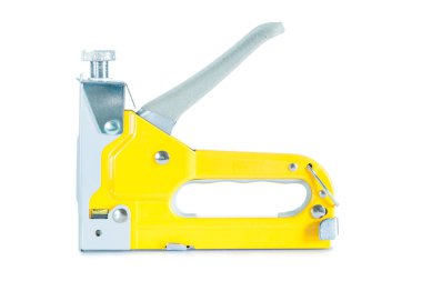 Beyaz izole inşaat zımba tabanca