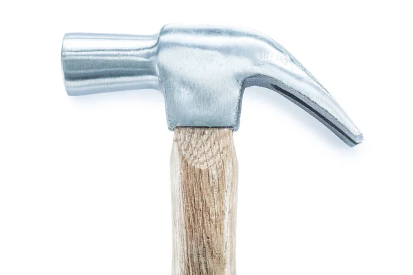 Bouw claw hammer geïsoleerd op witte bovenaanzicht — Stockfoto