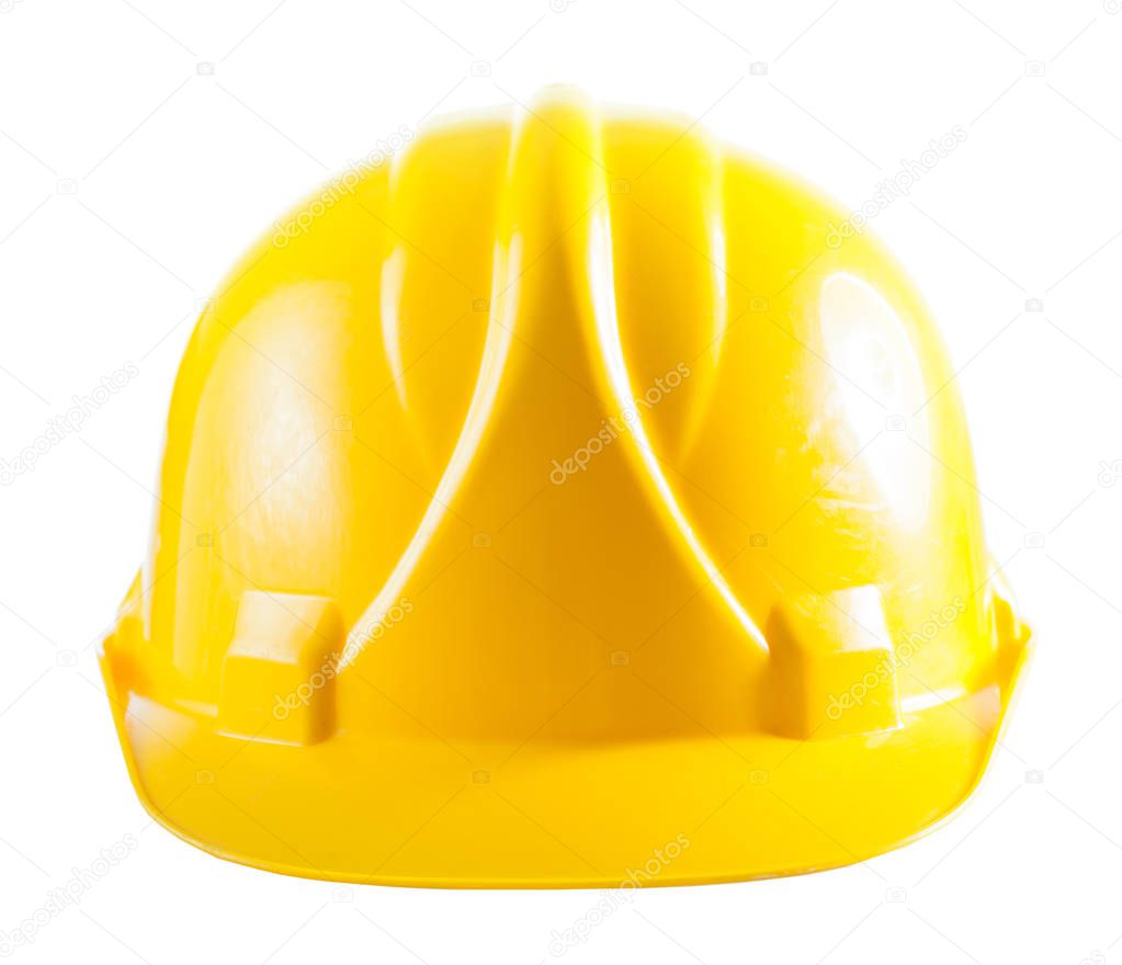 Building helmet isolated on white