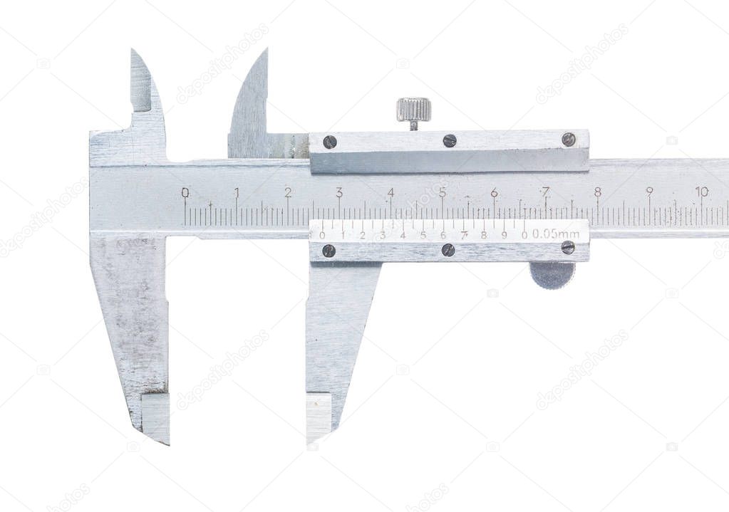 Vernier scale isolated on white