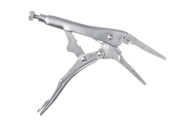 Beyaz izole metal kilit çene pense