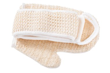 Beyaz izole kabarık washclothes kümesi