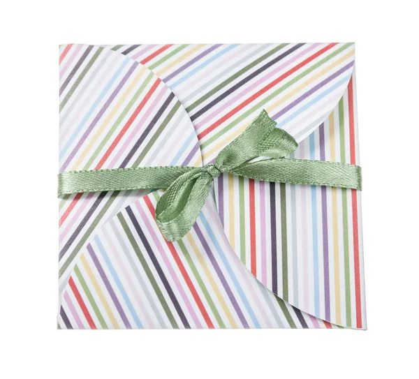 Wrapped present isolated on white — Stock Photo, Image