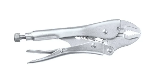 Locking pliers with jaws isolated on white — Stock Photo, Image