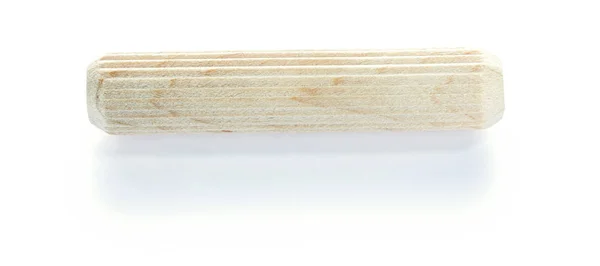 Wooden dowel isolated on white — Stock Image Wooden dowel isolated on white Royalty Free Stock Photos