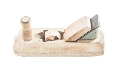 Tıraş uçak üzerinde beyaz izole