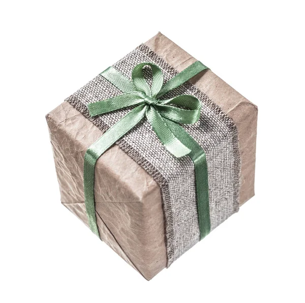 Vintage gift box-container isolated on white — Stock Photo, Image