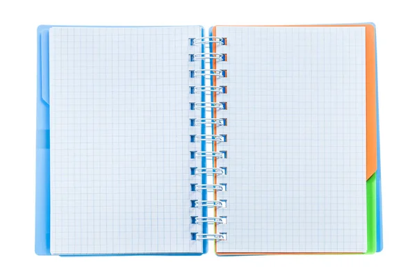 Copybook verificado isolado em branco — Fotografia de Stock