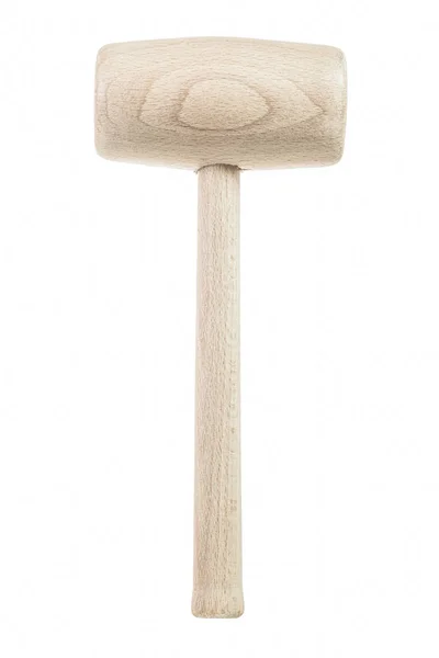 Wooden hammer isolated on white — Stock Photo, Image