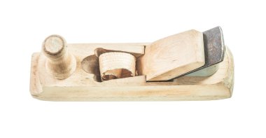 Tıraş uçak üzerinde beyaz üstten görünüm izole