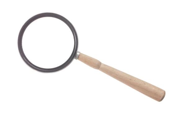 Big magnifying glass isolated on white — Stock Photo, Image