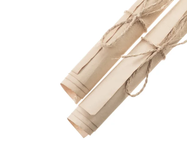 Uppsättning av vintage scrolls isolerad på vit — Stockfoto