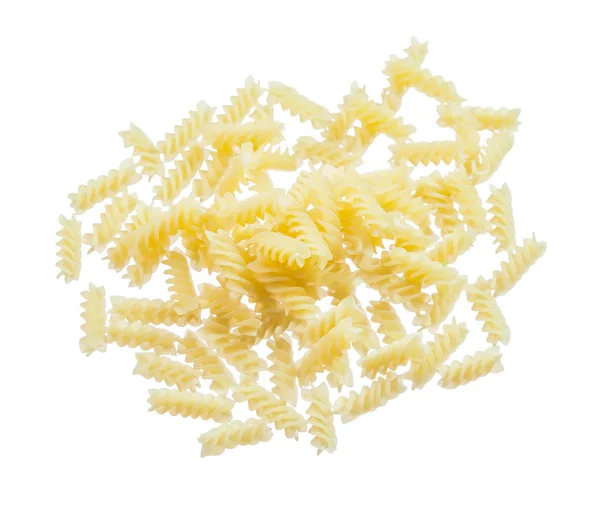 Italian spiral macaroni isolated on white — Stock Photo, Image