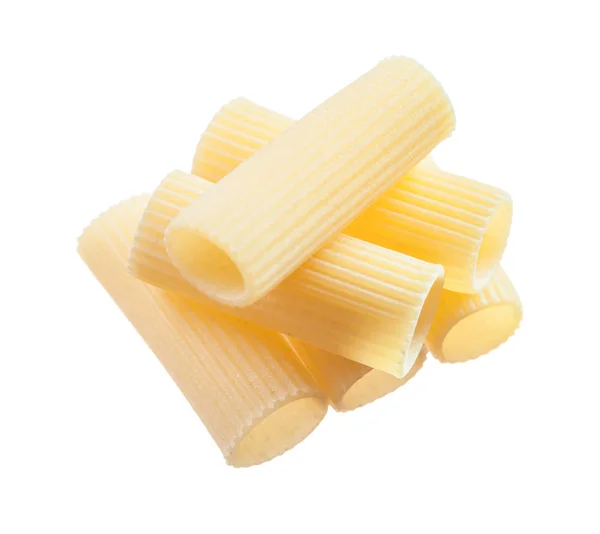 Raw Italian macaroni isolated on white — Stock Photo, Image