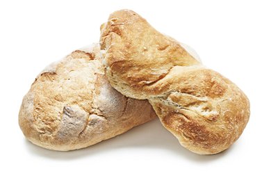 iki beyaz izole ekmek loafs