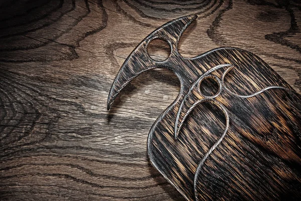 Two vintage dark serving or cutting boards close up — Stock Photo, Image