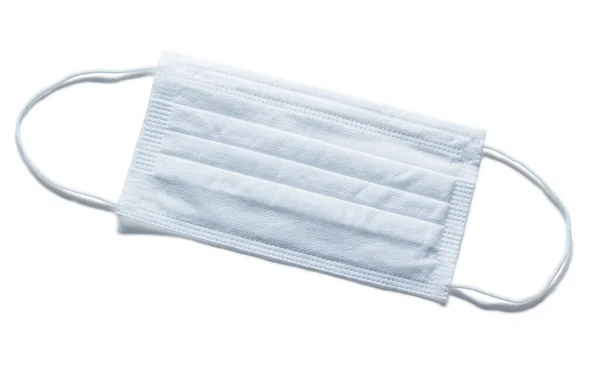 Strumenti medici bianco sterile maschera influenzale isolato — Foto Stock