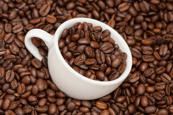 ロースト コーヒー豆のカップ ストック写真