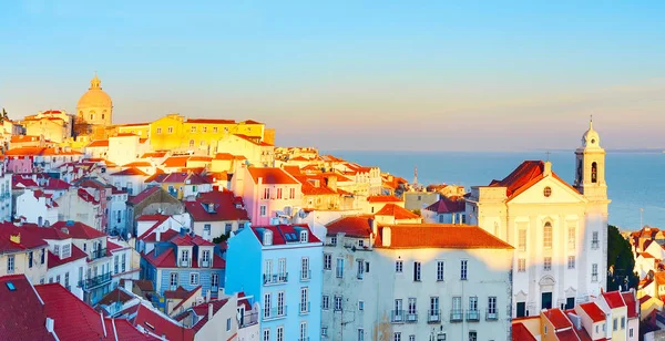 Lizbon Old Town panorama — Stok fotoğraf