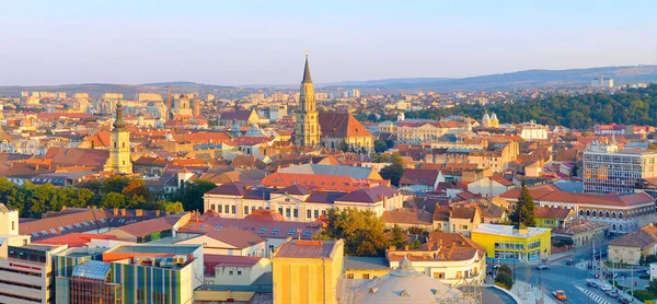 Cluj-Napoca Old Town at sunset — Stock Photo, Image