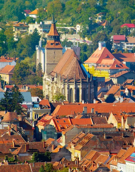 Переглянути Старого міста Брашов — стокове фото