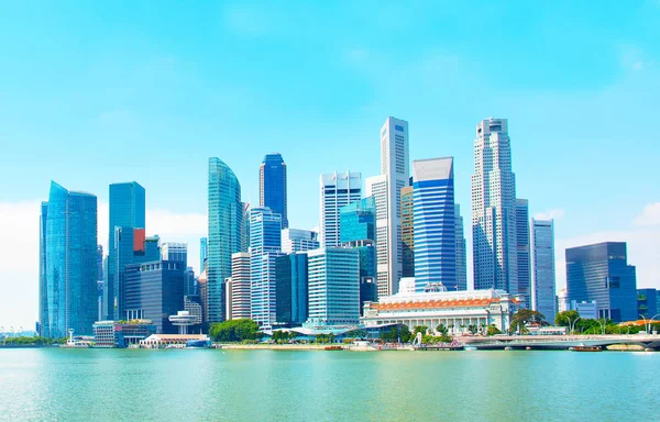 Singapur şehir merkezinde iş mimarisi — Stok fotoğraf
