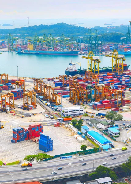 Panorama přístav Singapur — Stock fotografie