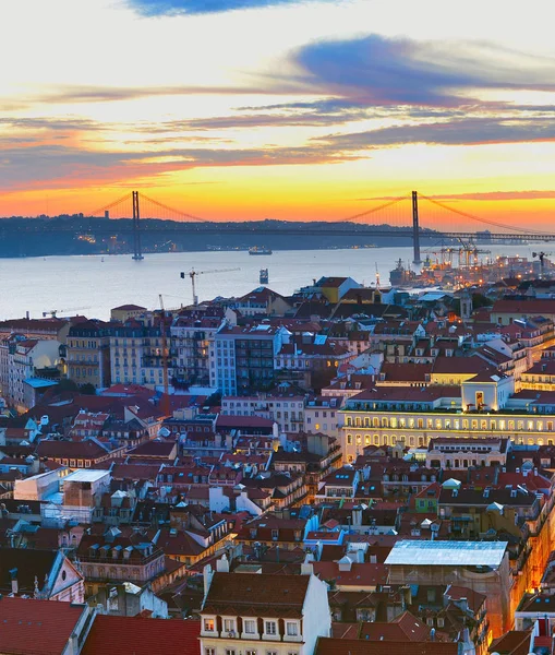 Pohled Od města Lisabon — Stock fotografie