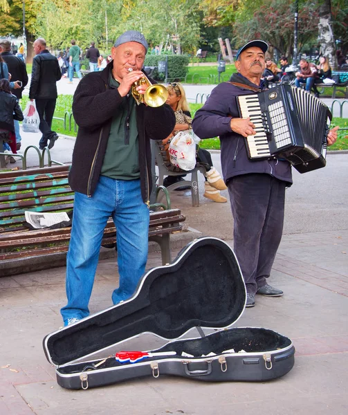 Straatmuzikanten band — Stockfoto