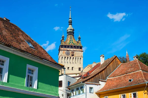 Klokketårnet. Sighisoara, Romania – stockfoto