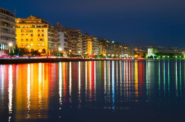 Thessaloniki at dusk, Greece clipart