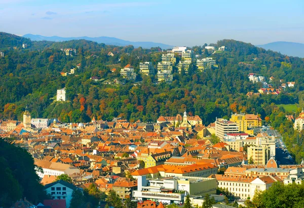 Panoramę miasta Braszów, Rumunia — Zdjęcie stockowe