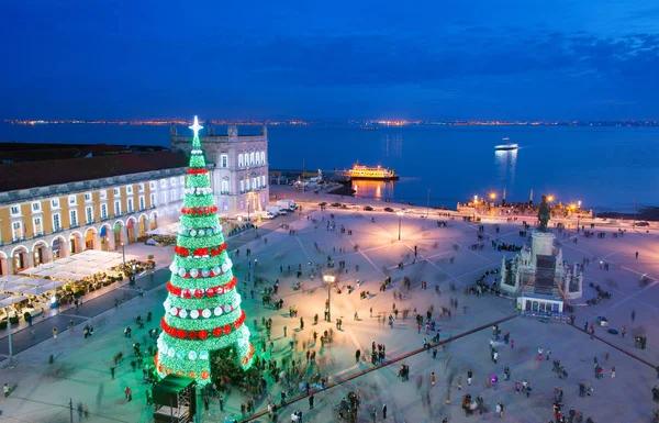 Lisabonská vánoční oslava, Portugalsko — Stock fotografie