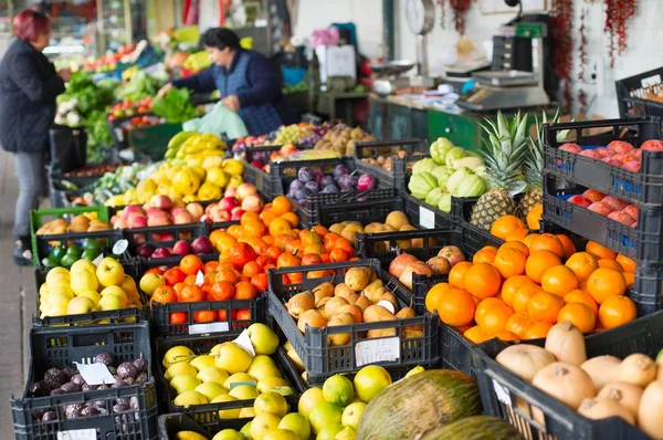 Mercado de frutas e legumes. Portugal — Fotografia de Stock