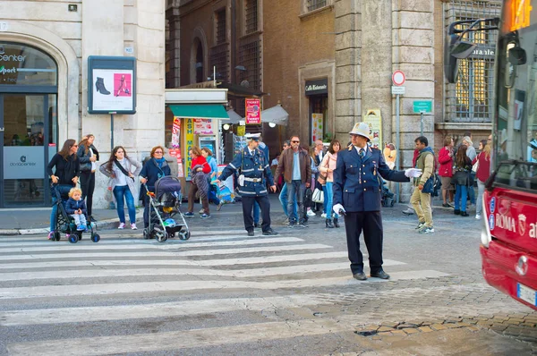 Italia vigile stradale — Foto Stock