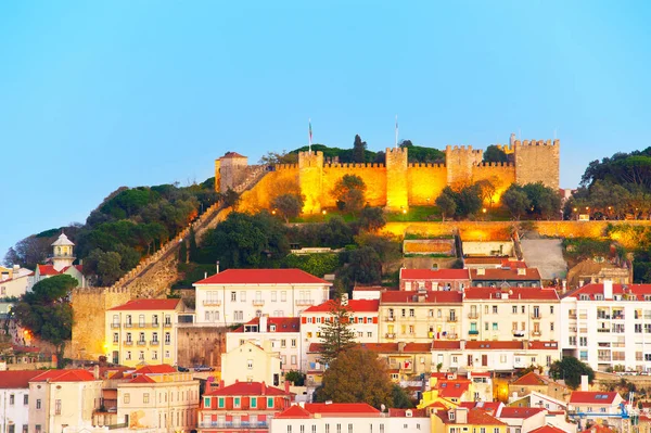 Lizbon kale manzaralı, Portekiz — Stok fotoğraf