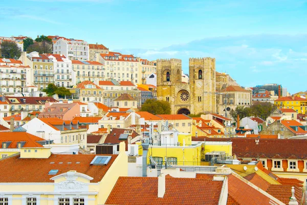 Skyline da Cidade Velha de Lisboa — Fotografia de Stock