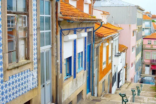 Tipik Boş Porto Caddesi Gün Portekiz — Stok fotoğraf