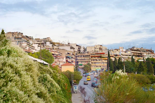 Thessaloniki Greece Oct 2016 Vista Arquitetura Thesaaloniki Até Distrito Hill — Fotografia de Stock