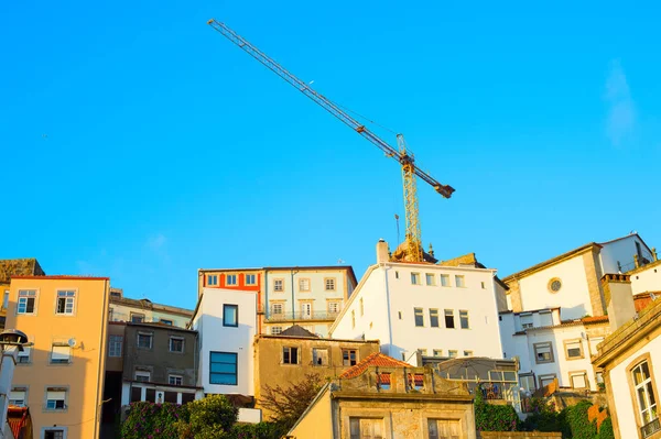 Consrtuction Site Oude Stad Van Porto Portugal — Stockfoto