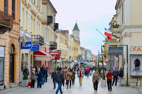 Bitola Macédoine Oct 2016 Personnes Chirok Sokak Rue Piétonne Principale — Photo