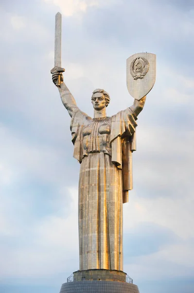 Socha Matka Vlast Věnoval Velké Vlastenecké Války Kyjev Ukrajina — Stock fotografie