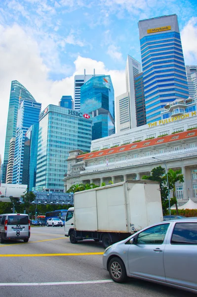 Traffic on road in Downtown — Stock Photo, Image