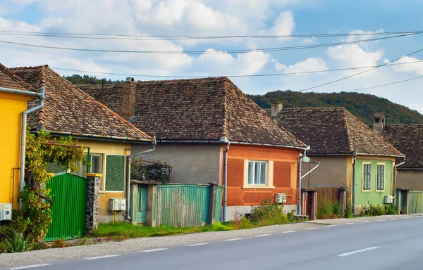Typische Häuser Eines Rumänischen Siebenbürgischen Dorfes Rumänien — Stockfoto