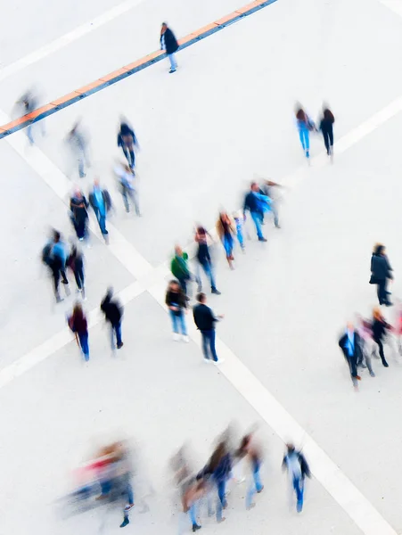 Rozmáznout Chůze Lidí Pohled Shora — Stock fotografie